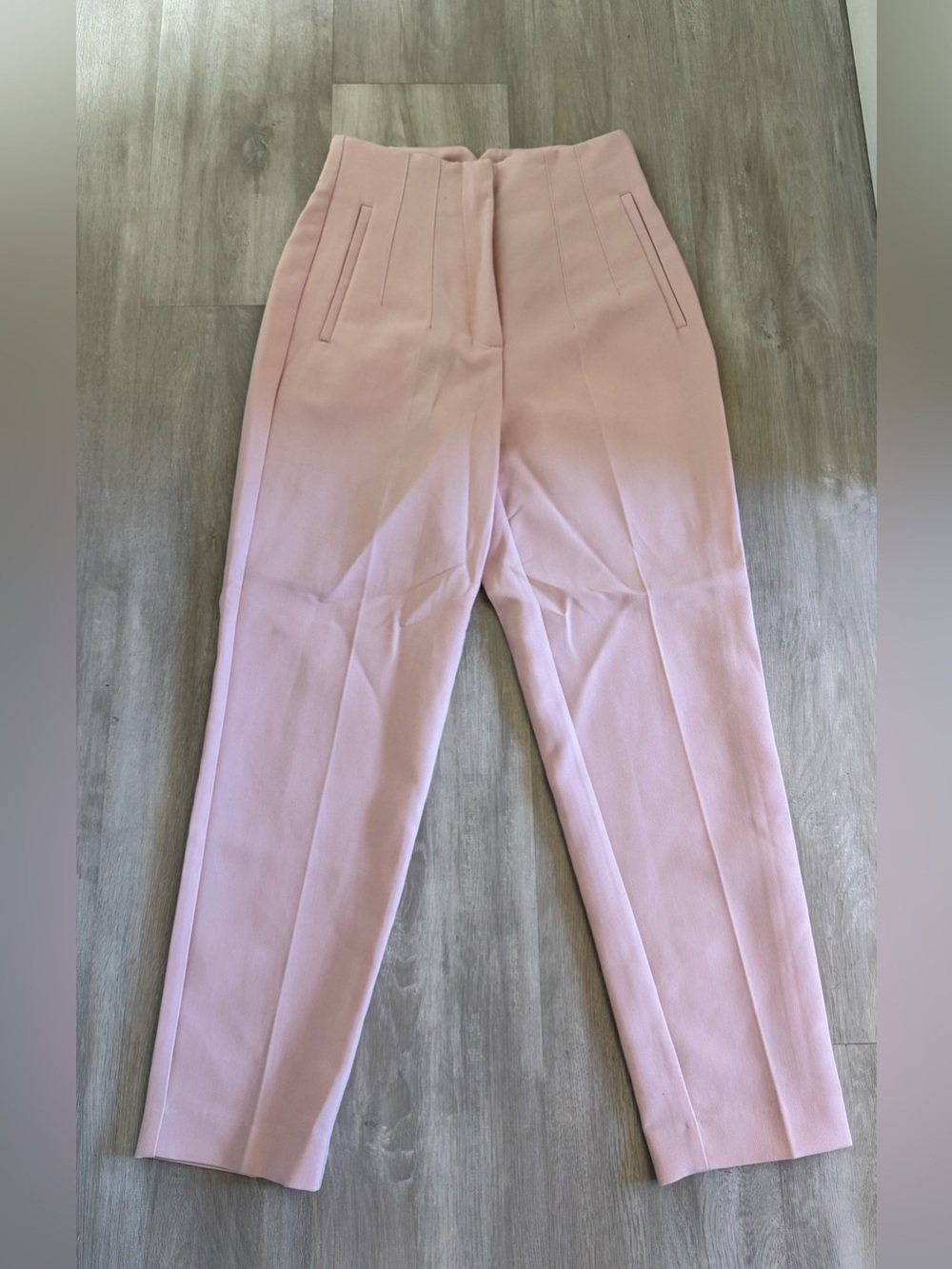Zara Blush Pink High-Waist Tailored Trousers